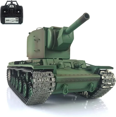 TOUCAN RC HOBBY US en stock Henglong 1/16 actualizado 7.0 Soviético KV-2 RTR RC Tank Gigant 3949 Metal Tracks BB Airsoft que disparar balas BB