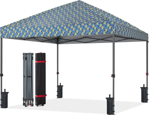 Miniatura 47 de ABCCANOPY Tienda de campaña desplegable de 10 x 10, refugio instantáneo de fácil instalación con bolsa con ruedas, toldo resistente al aire libre