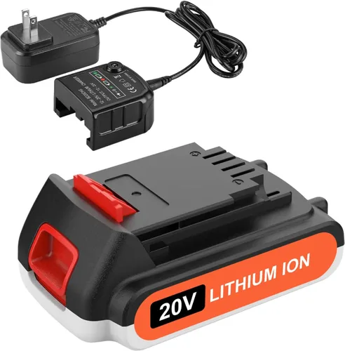 ANTRobut Reemplazo de 3500 mAh para batería de litio Black and Decker de 20 V y cargador compatible con baterías Black & Decker de 20 V