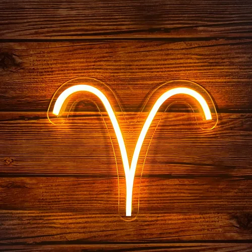 Miniatura 8 de El Letrero de Neón del Horóscopo del Zodiaco, Aries, Letreros de Neón LED para Decoración de Pared, Luces de Neón del Zodíaco Astrológico Hermosas