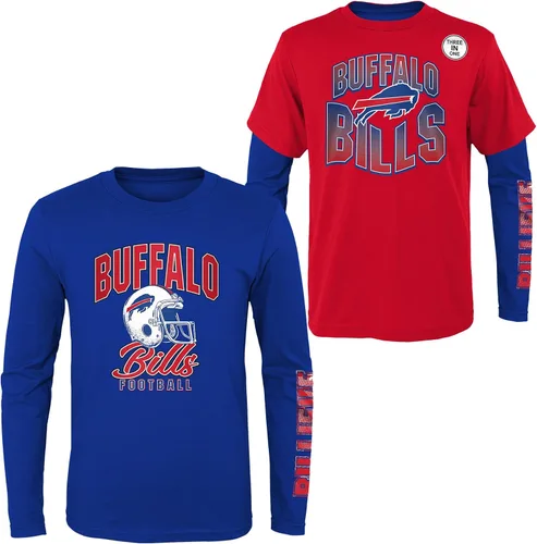 Miniatura 15 de NFL Conjunto de 3 Camisetas y Camisas de Manga Larga para Niños y Jóvenes 8-20, Colores del Equipo del Día del Juego