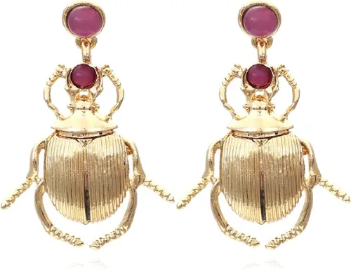 Pendientes de escarabajo para mujer, bonitos aretes de escarabajo para niñas, aretes colgantes de escarabajo hipoalergénicos, aretes de mariquita,