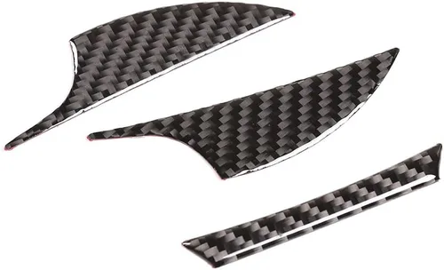 Miniatura 6 de Para Toyota Highlander 2009 2010 2011 2012 2013 fibra de carbono real 3D adhesivo tablero tablero marco interior accesorios de coche
