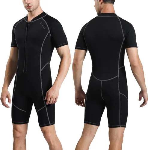 Miniatura 11 de Traje de neopreno OMGear para buceo de 2 mm y 3 mm para hombres y mujeres, traje de neopreno térmico de cuerpo corto/completo para adultos, traje