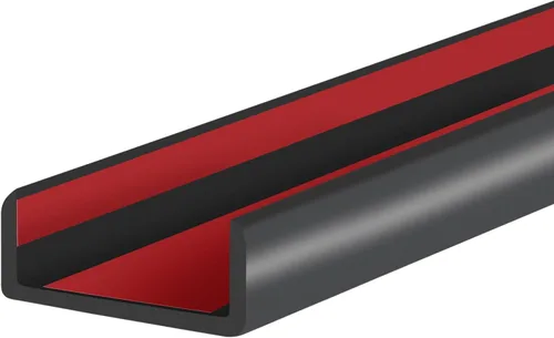Miniatura 41 de Borde de goma protector autoadhesivo para chapa, material de etileno propileno dieno, ajuste de 1/16 pulgadas (1.6 mm), longitud 10 pies