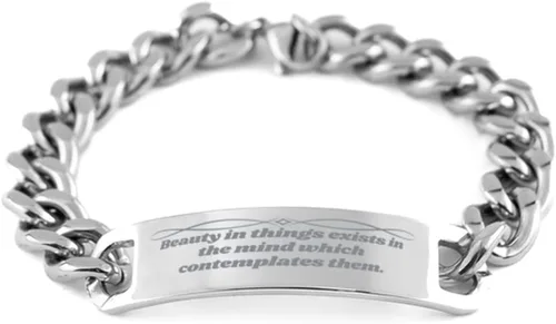 Beauty in Mind Cuban Bracelet for Women Daughter Friends Mindset of Beauty Beauty Quotes Rise Beauty Self Esteem Confidence in Your Beauty Physical