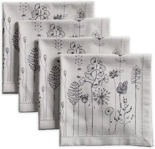 Miniatura 154 de Maison d' Hermine Happy Florals - Juego de 4 servilletas 100% algodón suave y cómodo perfectas para cenas familiares, bodas, fiestas de cóctel, 063