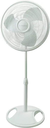Miniatura 2 de Lasko Pedestal oscilante y ventiladores de soporte, blanco de 16 pulgadas y negro de 18 pulgadas