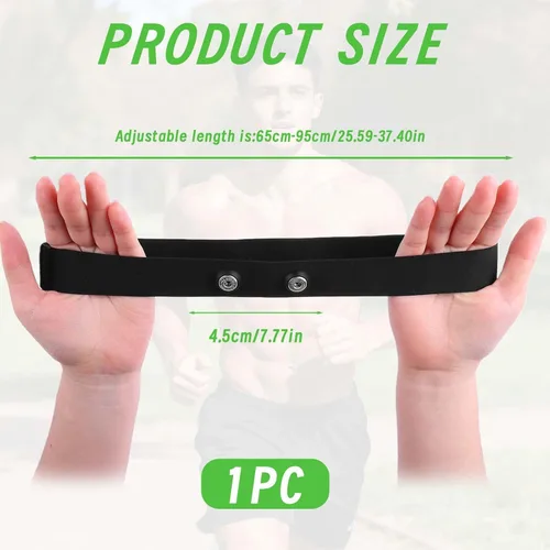Miniatura 6 de Correa de pecho de repuesto para monitor de frecuencia cardíaca para Polar H10 H9 H7 H1, correas suaves impermeables ajustables compatibles