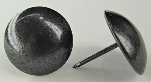 Tachuelas de Tapicería Premium, Clavos de Cabeza de 1 pulgada de Diámetro, Adorno Decorativo Grande para Muebles (25, Perla Negra)