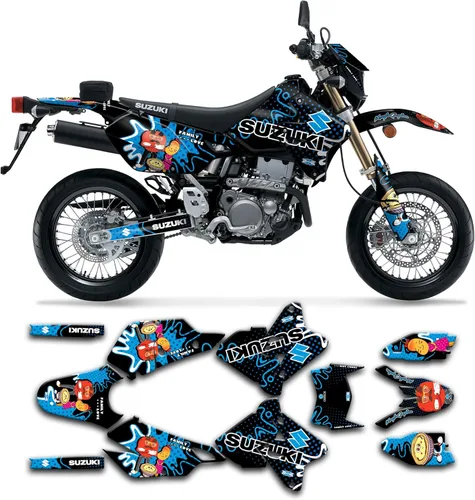 Miniatura 45 de Kit de calcomanías personalizadas para Suzuki DRZ400 E / DRZ400 Enduro / DRZ400E / DR-Z400E / DRZ400 EN 1999-2024, SZDRSE9919003-KO