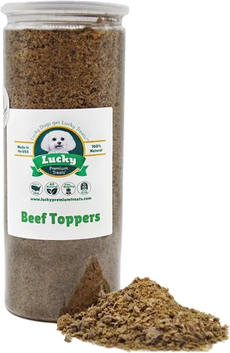 Miniatura 19 de Lucky Premium - Gránulos de atún – Decoración de comida para perros hecha con atún real, condimento para añadir sabor a cada comida (16 onzas)