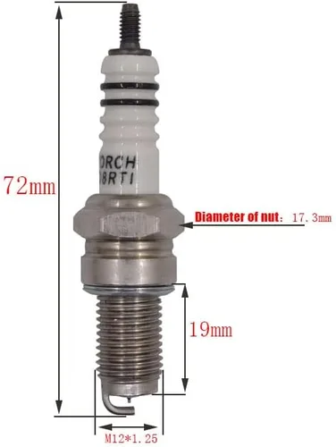 Miniatura 5 de 4 unids/lote de bujía de iridio para motocicleta D8RTI DPR8EIX-9 DPR8EA-9 DR8EIX DR8EA DR8EGP IX24 IX24B X24ESRZ-U R6G A6GC (color : D8RIU X4)