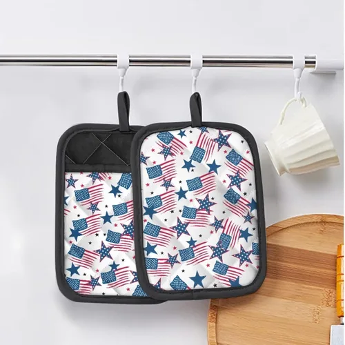 Miniatura 6 de Gomyblomy Patriots - Juego de 2 protectores de cocina de Patriot, resistentes al calor, antideslizantes, tapetes térmicos ligeros para encimera