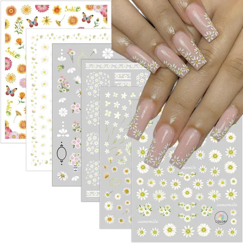 Miniatura 8 de winthrop 12 hojas de calcomanías de Pascua para uñas, tiras completas de esmalte de uñas, calcomanías autoadhesivas para arte de uñas, lindos huevos