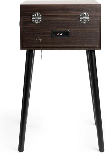 Miniatura 10 de Victrola Liberty – Reproductor de discos Bluetooth – Giradiscos 5-en-1 con transmisión de vinilos, radio FM, reproducción USB, altavoces integrados