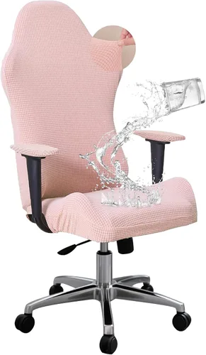 Miniatura 12 de FORCHEER Funda para silla de juegos con fundas para reposabrazos, estilo bohemio, 4 piezas, elásticas, para silla de computadora, juego de fundas