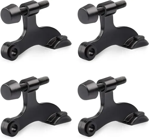 Miniatura 26 de HOMOTEK Paquete de 2 Topes de Puerta con Pasador de Bisagra Negro, Tope de Puerta Ajustable de Lujo Resistente de 2-1/2"x1-3/4", con Puntas