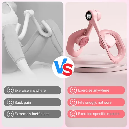 Miniatura 4 de Muslo maestro para mujer, dispositivos de ejercicio de suelo pélvico de resistencia con almohadillas suaves, entrenador de muslos interior ajustable