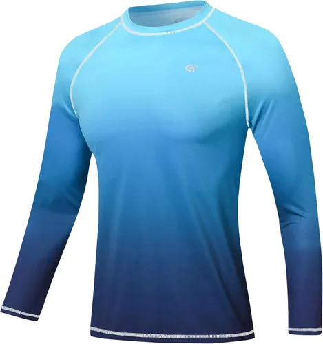 Miniatura 20 de Camisetas de natación de manga larga para hombres Rashguard UPF 50+ Camisa de protección solar UV Atlética Entrenamiento Correr Senderismo Camiseta