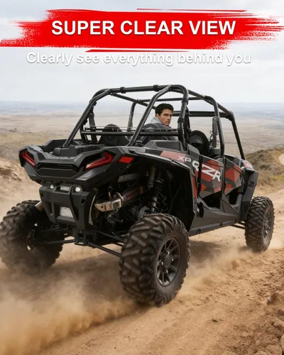 Miniatura 5 de StarknightMT RZR - Ventana trasera transparente para parabrisas compatible con Polaris Razor XP 1000/4 1000/Turbo/Turbo4 2014-2023, accesorios