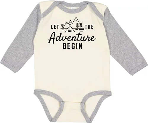 Miniatura 5 de inktastic Let the Adventure Begin with Camping Tent and Long Sleeve Creeper