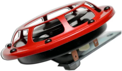 Miniatura 4 de Velocity Dual Super Tone Loud Blast 139Db Universal Euro Red Cuernos Redondos Alto Bajo Tono Twin Horn Kit Par Compacto Muy Fuerte Compatible