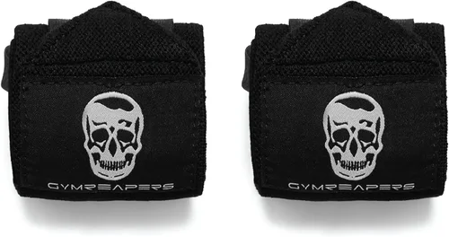 Miniatura 7 de Gymreapers Muñequeras de levantamiento de pesas (aprobadas por IPF) de 18 pulgadas, soporte de muñeca de calidad profesional con lazo para el pulgar