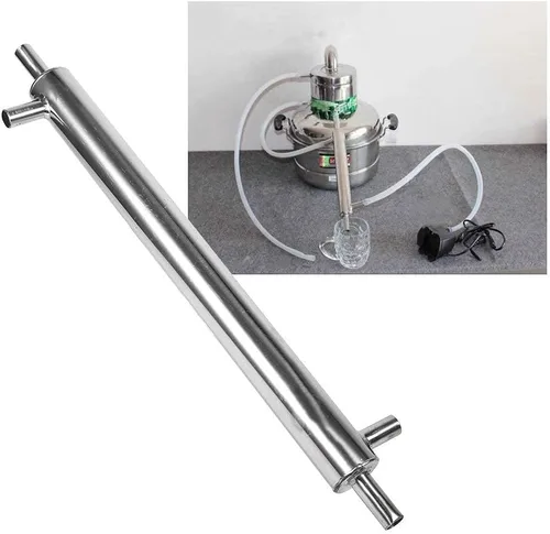 Miniatura 2 de Fdit Condensador del destilador más fresco, tubo externo del tubo de enfriamiento del acero inoxidable 304 para la cervecería casera