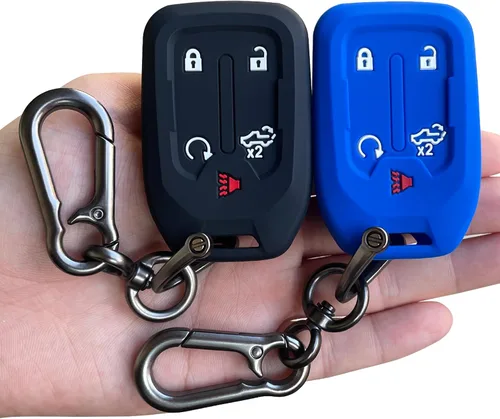 Miniatura 9 de TANDRIVE 2 fundas de silicona para llavero inteligente para Chevy Silverado y GMC Sierra 1500 2500HD 3500HD, protector remoto