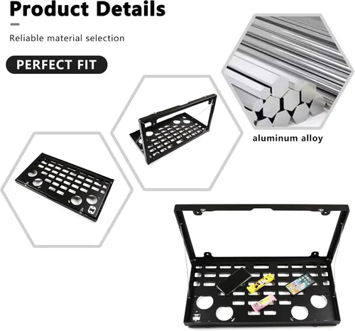 Miniatura 6 de Estante de almacenamiento de metal plegable de metal para puerta trasera de coche para Land Rover Defender 2020-2021 piezas de automóviles