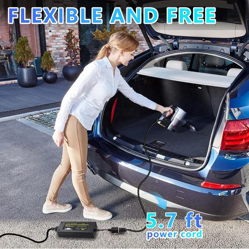 Miniatura 6 de Adaptador de fuente de alimentación de 110V-240V a 12V 120W/10A Enchufe de encendedor de cigarrillos de coche AC/DC para inflador de coche