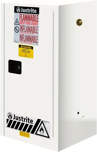 Miniatura 15 de Justrite 890200 - Gabinete para almacenamiento de seguridad, de tamaño pequeño, para almacenar productos inflamables, manual, con 1 puerta, de acero