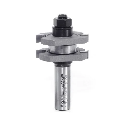 Miniatura 2 de Amana Tool - (55408) Lengua y ranura con punta de carburo de 2 piezas de corte de 3/8 x 1-5/8 de diámetro x 17/32 x 1/2 pulgadas