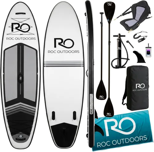 Miniatura 49 de Roc Tabla de remo inflable con accesorios y mochila de alta calidad, cubierta antideslizante, bolsa impermeable, correa, remo y bomba de mano.