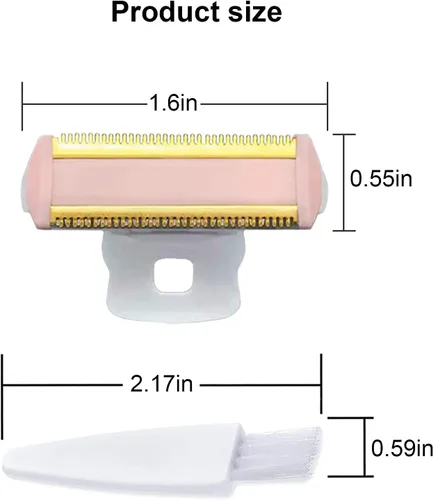 Miniatura 9 de LinMei Cabezal de repuesto compatible con acabado táctil Flawless Body Recargable afeitadora y recortadora con 2 cepillos de limpieza