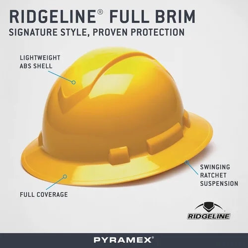 Miniatura 5 de Pyramex Ridgeline - Sombrero duro de ala completa Amarillo