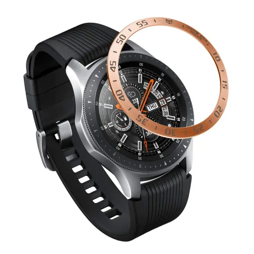 Miniatura 20 de AISPORTS Bisel Styling Compatible con Samsung Galaxy Watch 1.811 in Bisel Anillo Cubierta Adhesiva Anti Scratch Protección Acero Inoxidable Bisel
