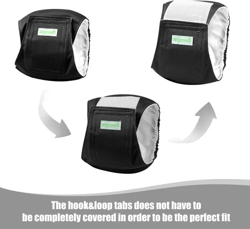 Miniatura 3 de wegreeco Pañales para perros pequeños machos, bandas reutilizables para el vientre para perros machos, pañales lavables para cachorros machos