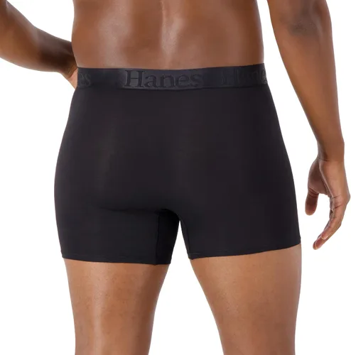 Miniatura 3 de Hanes Bóxer y baúl originales SuperSoft para hombre, viscosa súper suave de bambú, paquete de 3
