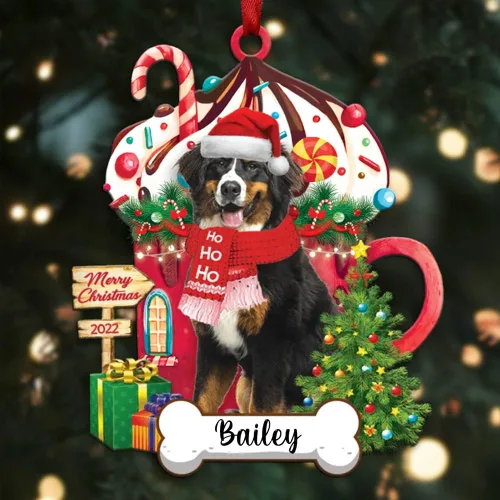 Miniatura 42 de Amantes de los perros de Navidad – Navidad de perros disponibles para muchos perros Shi Tzu – Adorno con forma personalizada, adorno de Navidad