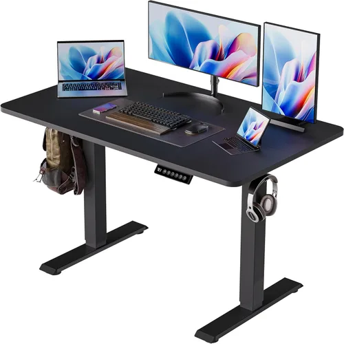 BIZUM - Escritorio de pie eléctrico de 40x24 pulgadas con ajuste de altura y configuraciones de memoria, escritorio ergonómico para sentarse o estar