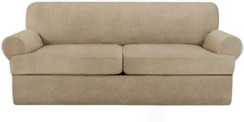 Miniatura 42 de 2 Fundas para Sillas de Cojín en T con Brazos Súper Elásticas Funda Deslizable para Silla de Sala de Estar para Mascotas y Perros Funda Deslizable