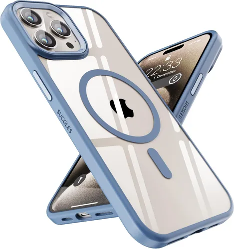 Miniatura 15 de SUCGLES Funda para iPhone 13 Pro Max con MagSafe, imán ultra fuerte N56, protección contra caídas de 12 pies, antiamarilleo, funda magnética