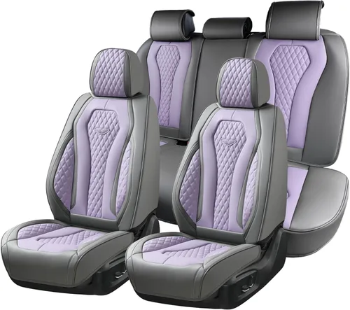 Miniatura 31 de Coverado Fundas de Asiento, Fundas de Asiento de Coche para Asientos Delanteros, Funda de Asiento de Coche Roja, Fundas de Asiento de Coche Rojo
