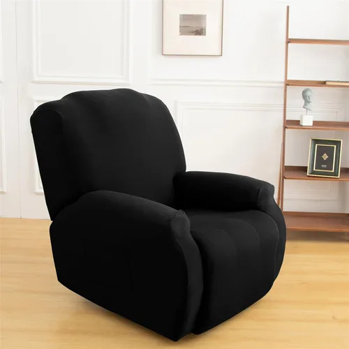 LazyBoy - Funda para sillón reclinable, color liso, 4 piezas, fundas protectoras de muebles para sillón reclinable con bolsillo, funda para sofá o