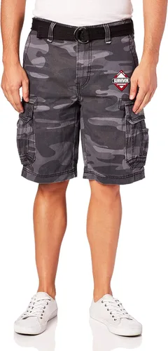 Miniatura 55 de Unionbay Survivor pantalones cortos de cargo con cinturón para hombre