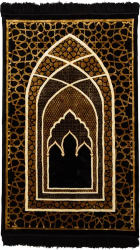 Miniatura 7 de Modefa Alfombra de oración islámica turca, cómoda alfombra de oración musulmana para hombres y mujeres, alfombra de terciopelo suave Janamaz