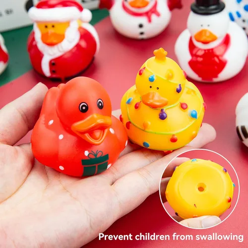 Miniatura 3 de 45 patos de goma de Navidad de 2.16 pulgadas, divertidos patos de goma para Nochebuena, Día de Acción de Gracias, Halloween, surtido de patos