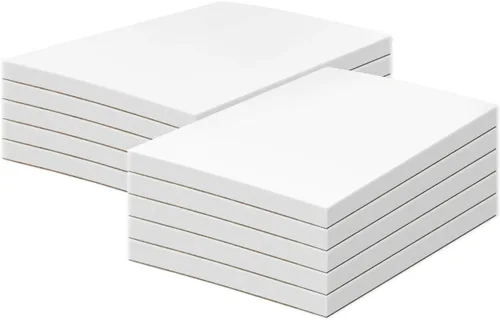 Miniatura 12 de 3" x 5" White Memo Pads w/ Chipboard on the Back – Blank White Writing Pads for Taking Notes, To-Do Lists, Reminders, Sketches Gummed Top, Easy